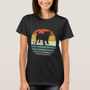 Pug Dog Retro 60s 70s 80s Silhouet Gifts T-shirt