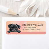 Pug Dog Return Address Labels (Insitu)