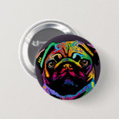 Pug Dog Ronde Button 5,7 Cm (Voorkant /achterkant)