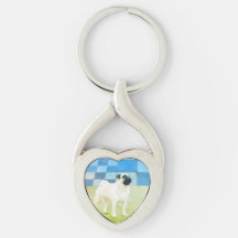 Pug Dog Sleutelhanger, Pug Gift, ik hou van pugs,