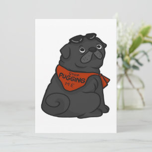Pug Dog Stop met puggen Feestdagenkaart