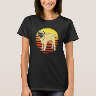 Pug Dog Sunset 7 T-shirt