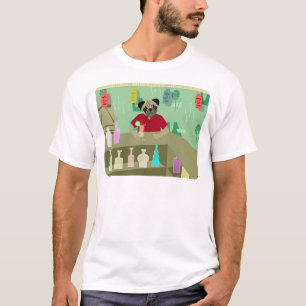 Pug Dog Tiki Bar T-shirt