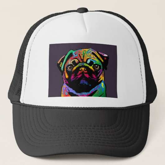 Pug Dog Trucker Pet (Voorkant)