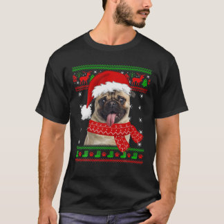 Pug Dog Ugly Sweater Kerstpuppy Hondenliefhebber T-shirt