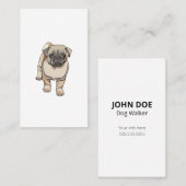 Pug Dog Visitekaartjes (Voorkant / Achterkant)