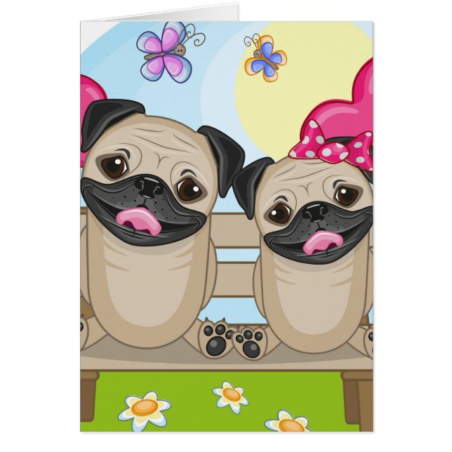 Pug Dogs in Love (Voorkant)