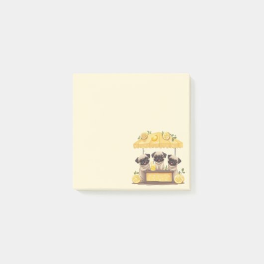 Pug Dogs Lemonade Stand Post-it® Notes (Voorkant)