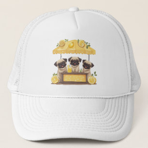 Pug Dogs Lemonade Stand Trucker Pet
