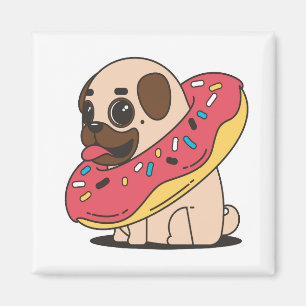 pug donut magneet