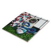 Pug Dragon Chinese Dragon Tegeltje (Zijkant)