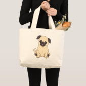 Pug Drawing by Pablo Fernandez Limited Edition Grote Tote Bag (Voorkant (product))