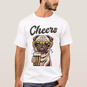 Pug Drink biermeme T-shirt