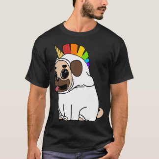Pug eenhoorn kostuum t-shirt