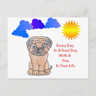 Pug elke dag is een goed Briefkaart