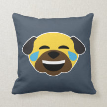 Pug-emoji emoticon tranen van vreugde en liefde