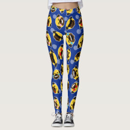 Pug Emojis Love LOL Cool Kiss Tights Leggings