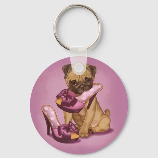 Pug- en boogschoenen sleutelhanger (Voorkant)