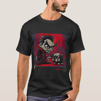 Pug en Dracula Graffiti Kunst 11 T-shirt