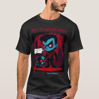Pug en Dracula Graffiti Kunst 12 T-shirt