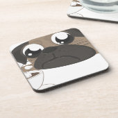 Pug en koffie bier onderzetter (Linkerzijde)