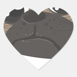 Pug en koffie hart sticker