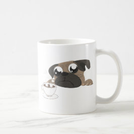 Pug en koffie koffiemok