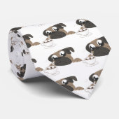Pug en koffie stropdas (Opgerold)