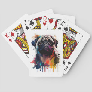 Pug en tu vida con estilo pokerkaarten
