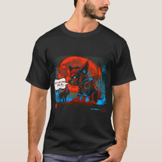 Pug en weerwolf graffiti kunst 11 t-shirt