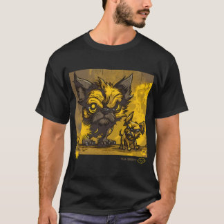 Pug en weerwolf Graffiti Kunst 2 T-shirt