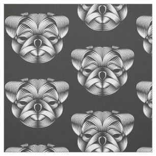 Pug - Fabric Fat Quater Stof