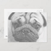 Pug Face Briefkaart (Voorkant / Achterkant)