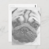Pug Face Briefkaart (Voorkant / Achterkant)