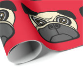 Pug Face Cadeaupapier (Rol Hoek)