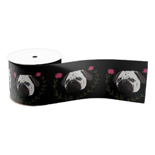 Pug Face, Dog Art Grosgrain Lint