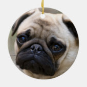 Pug Face Keramisch Ornament (Achterkant)
