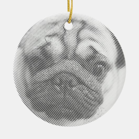 Pug Face Keramisch Ornament (Voorkant)