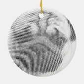 Pug Face Keramisch Ornament (Achterkant)