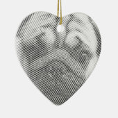 Pug Face Keramisch Ornament (Rechts)