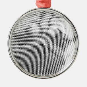 Pug Face Metalen Ornament