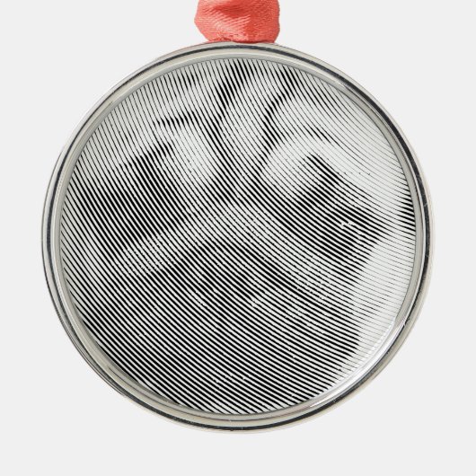 Pug Face Metalen Ornament (Voorkant)