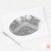 Pug Face Ovale Sticker (Envelop)