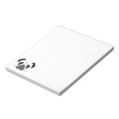 Pug Face Silhouette Notitieblok (Gedraaid)