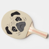 Pug Face Silhouette Tafeltennisbatje (Zijkant)