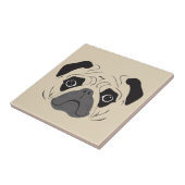 Pug Face Silhouette Tegeltje (Zijkant)