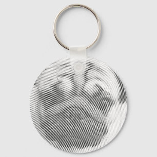 Pug Face Sleutelhanger