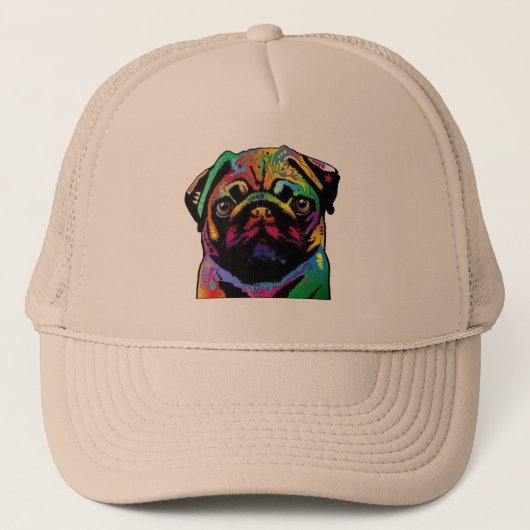 Pug Face Trucker Pet (Voorkant)