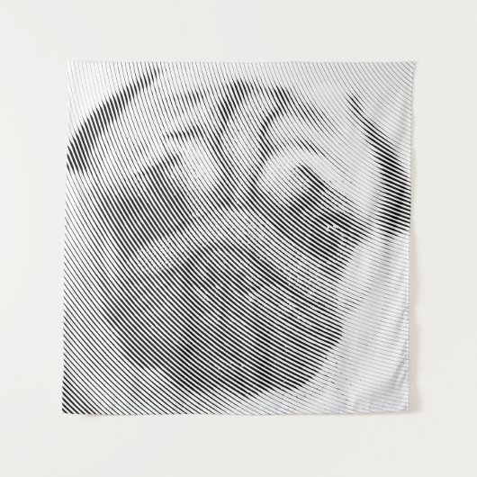 Pug Face Wandkleed (Voorkant)