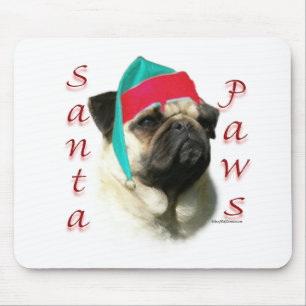Pug (fawn) Santa Paws Muismat